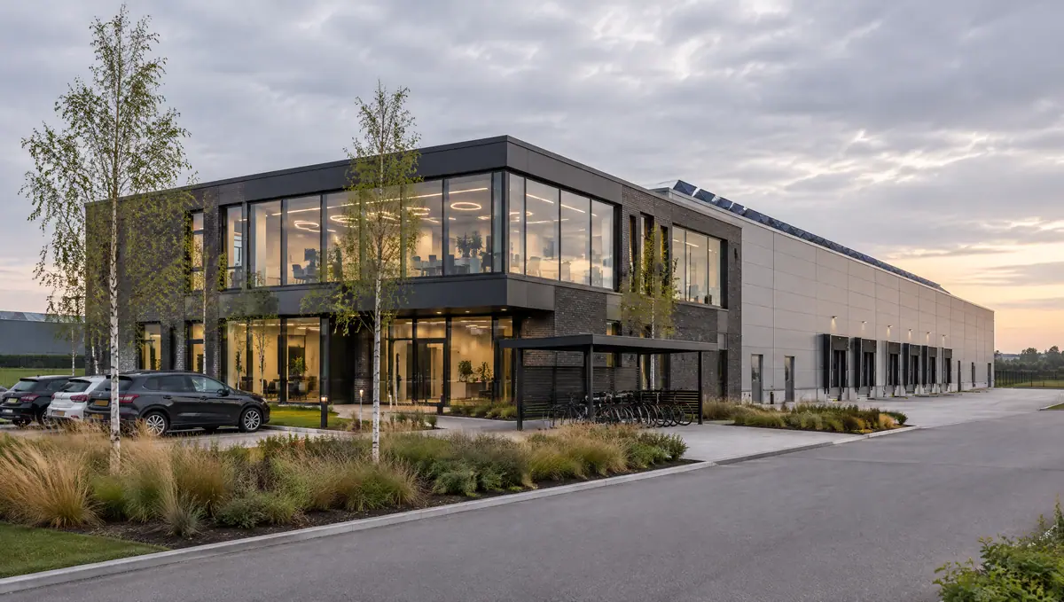 Leantile head office and assembly hall in Wondelgem, Ghent